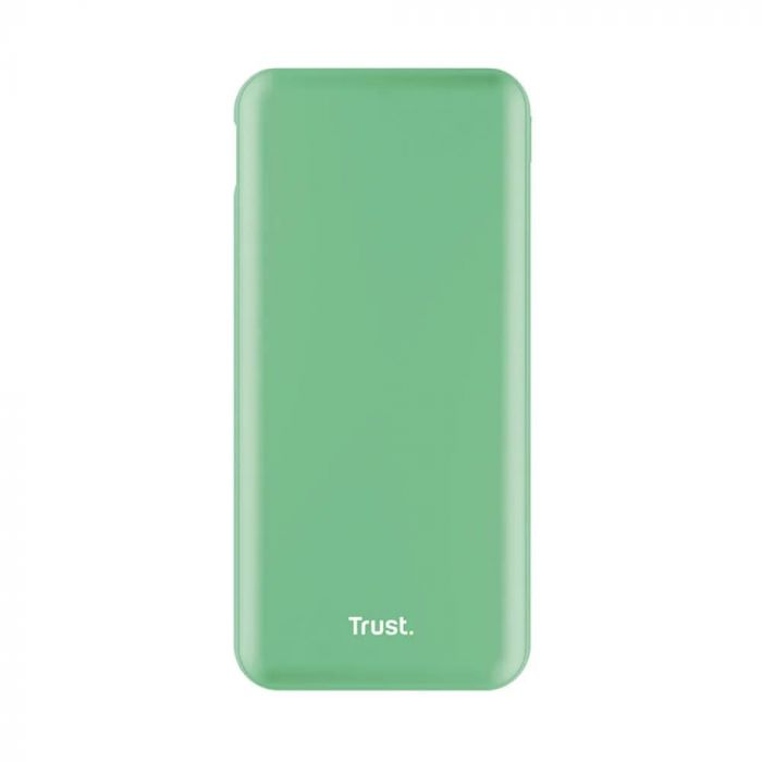 Акумулятор портативний літій-іонний power bank Trust Redoh, 10000мА·год, USB-A/2хUSB-C, 18W, QC 3.0, PD, зелений