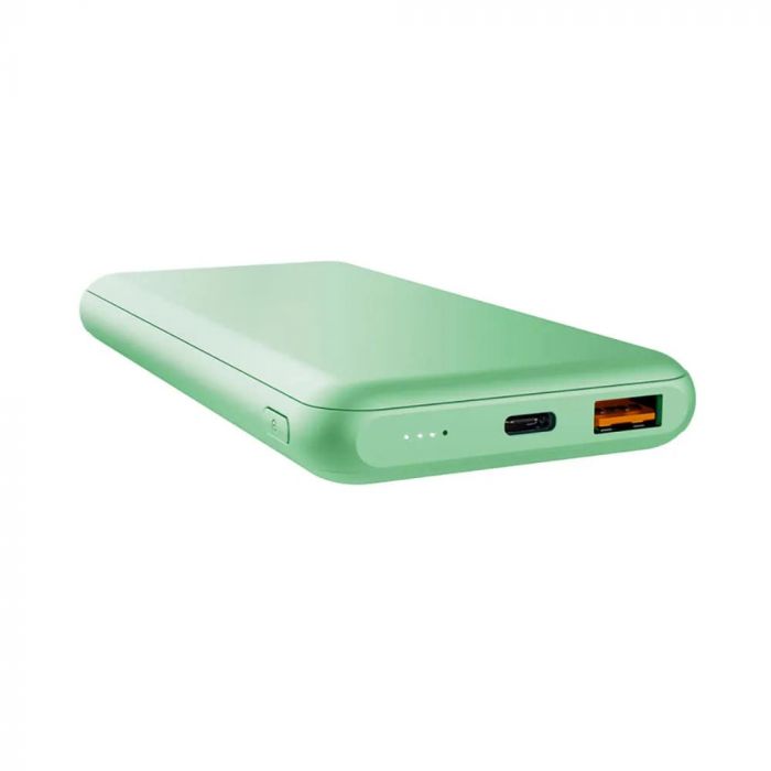 Акумулятор портативний літій-іонний power bank Trust Redoh, 10000мА·год, USB-A/2хUSB-C, 18W, QC 3.0, PD, зелений