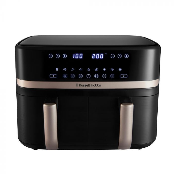 Мультипіч Russell Hobbs Satis Fry DualBaske 2800Вт, чаша-4.5/4.5л, сенсорне управл., 9 авто. программ, пластик, чорний