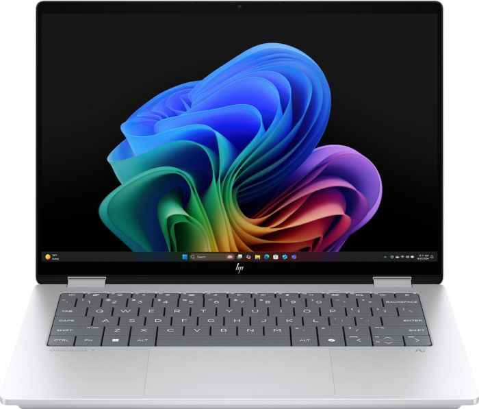 Ноутбук HP OmniBook X Flip x360 14-fm0008ua 14" WUXGA IPS Touch, Intel U5-226V, 16GB, F512GB, UMA, Win11, сріблястий