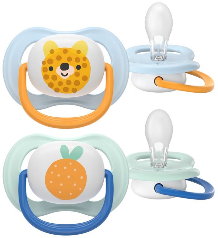 Пустушка  Avent  Ultra Air, 0-6 міс., 2шт, дизайн для хлопчиків.