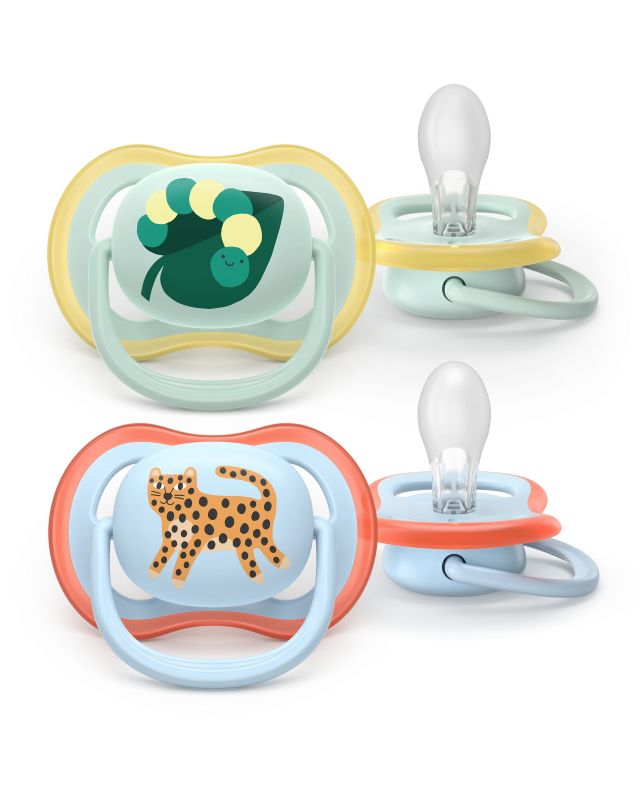 Пустушка  Avent  Ultra Air, 0-6 міс. 2 шт, дизайн для хлопчиків.