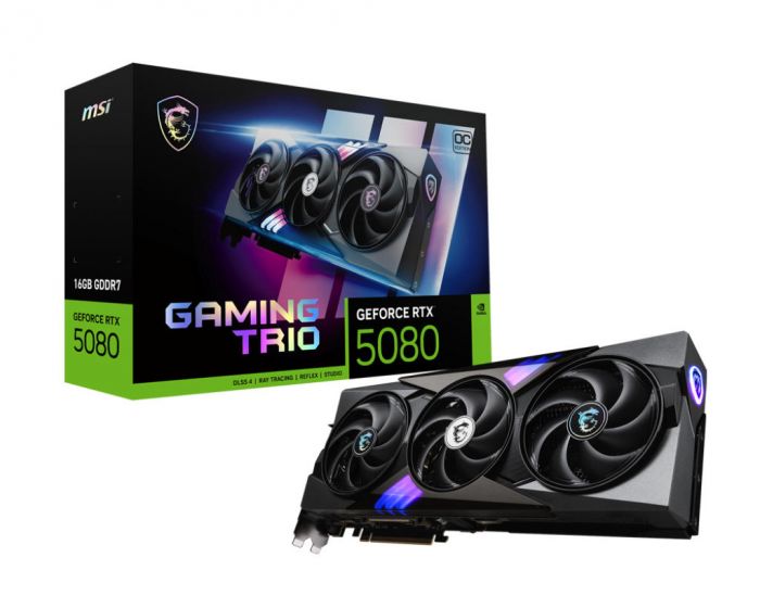 Відеокарта MSI GeForce RTX 5080 16GB GDDR7 GAMING TRIO