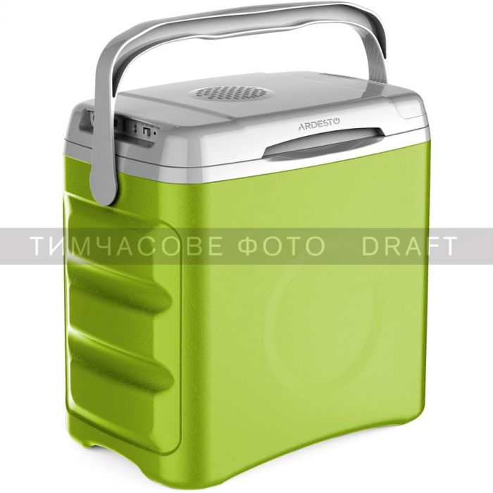 Холодильник дорожній ARDESTO, 2в1, 29л, 220/12В, підігрів 55°C, охолодження 18-20°C, А+++, USB-порт, 5кг, салатовий