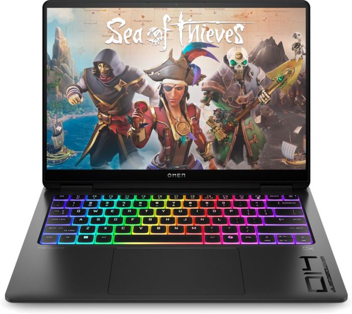 Ноутбук HP OMEN Transcend 14-fb1009ua 14" 3K OLED, Intel U7-255H, 32GB, F1024GB, NVD5060-8, DOS, чорний