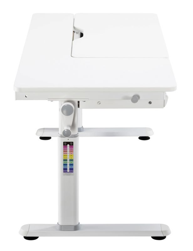 Стіл комп'ютерний 2E CE301K-MECHANIC, регулювання висоти, механіка, 54/76х120x60см, білий