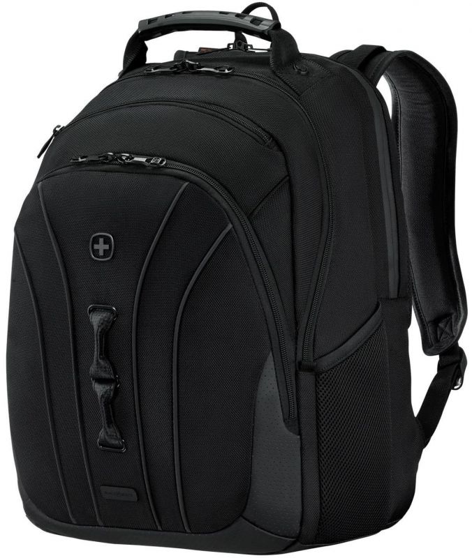 Wenger Icons Backpack, Legacy Black Series, 16" Laptop Backpack, Black