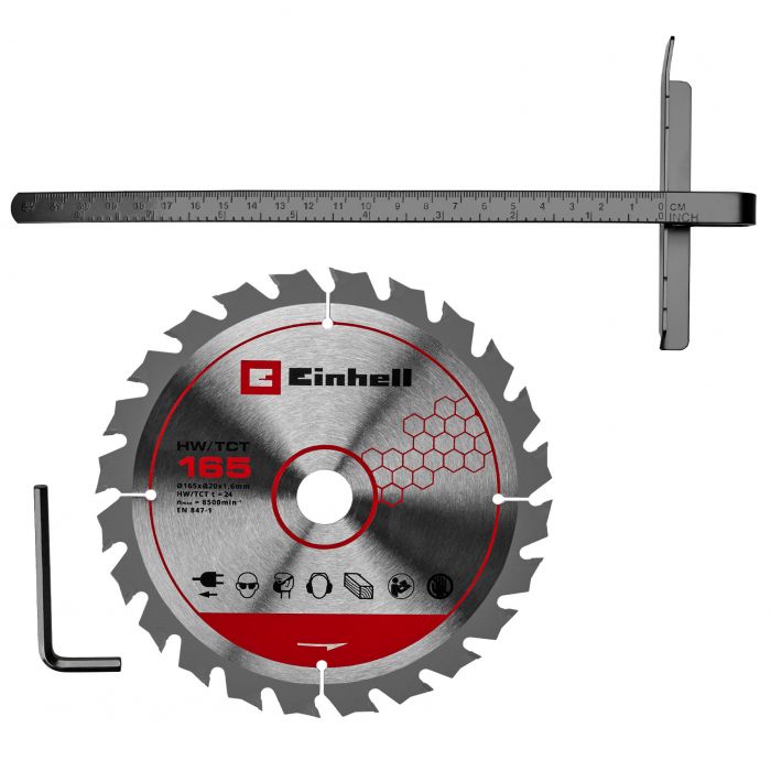 Пила дискова акумуляторна Einhell TP-CS 18/165 Li BL-Solo 18В 4200об/хв 165х20мм 2.9кг без АКБ та ЗП