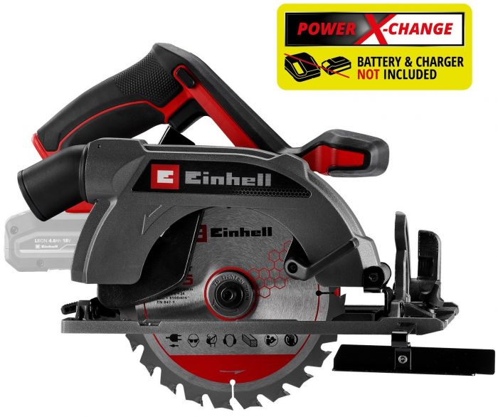 Пила дискова акумуляторна Einhell TP-CS 18/165 Li BL-Solo 18В 4200об/хв 165х20мм 2.9кг без АКБ та ЗП