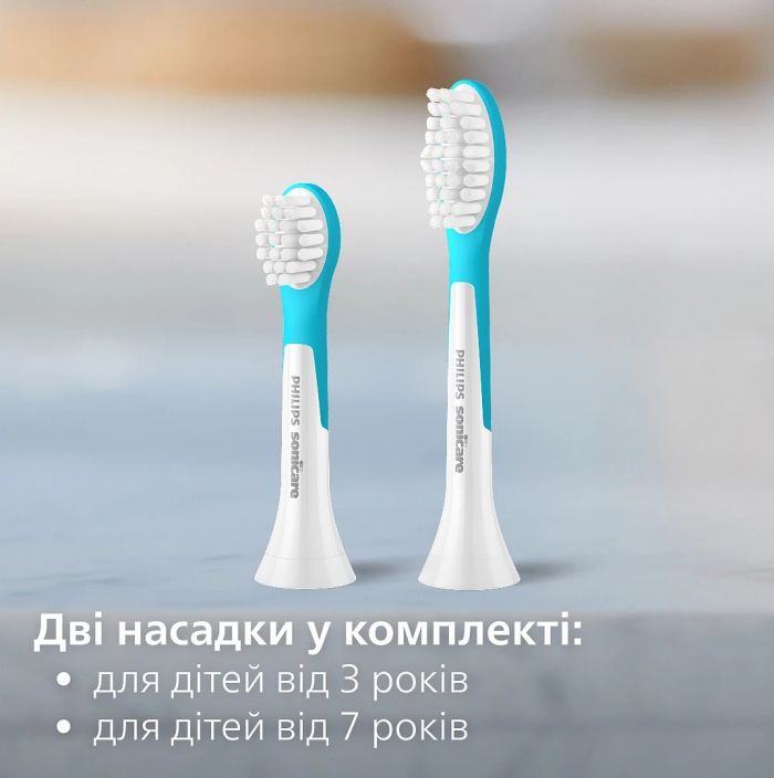 Щітка зубна електр. Philips, Sonicare For Kids, 62т. колив/хв, насадок-2, фіолетовий