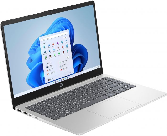 Ноутбук HP 14-ep0035ua 14" FHD IPS AG, Intel i5-1334U, 16GB, F512GB, UMA, DOS, сріблястий
