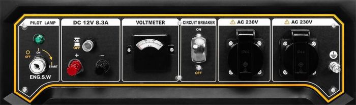 Генератор бензиновий Neo Tools 230В (1 фаза), 2.8/3кВт, електростартер, AVR, 45кг + Портативний зарядний пристрій сонячна панель 90-140