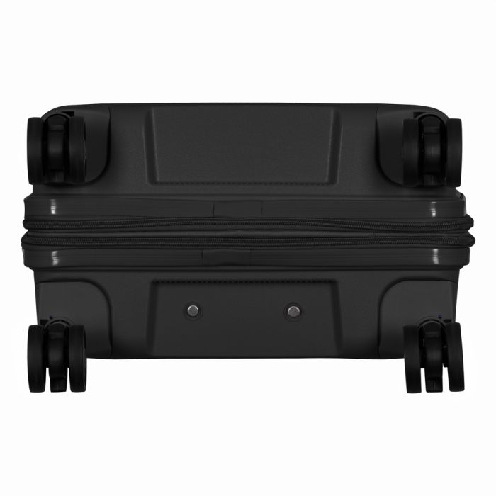 Набір валіз 2E, Aero, поліпропілен, (M+S), TSA, 4 колеса, EXP, чорний