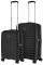 Набір валіз 2E, Aero, поліпропілен, (M+S), TSA, 4 колеса, EXP, чорний