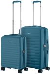 Набір валіз 2E, Aero, поліпропілен, (M+S), TSA, 4 колеса, EXP, синій