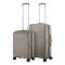 Набір валіз 2E, Aero, поліпропілен, (M+S), TSA, 4 колеса, EXP, сіро-коричневий