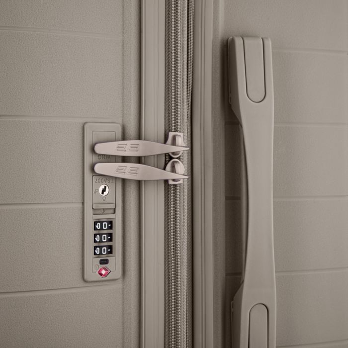 Набір валіз 2E, Aero, поліпропілен, (M+S), TSA, 4 колеса, EXP, сіро-коричневий