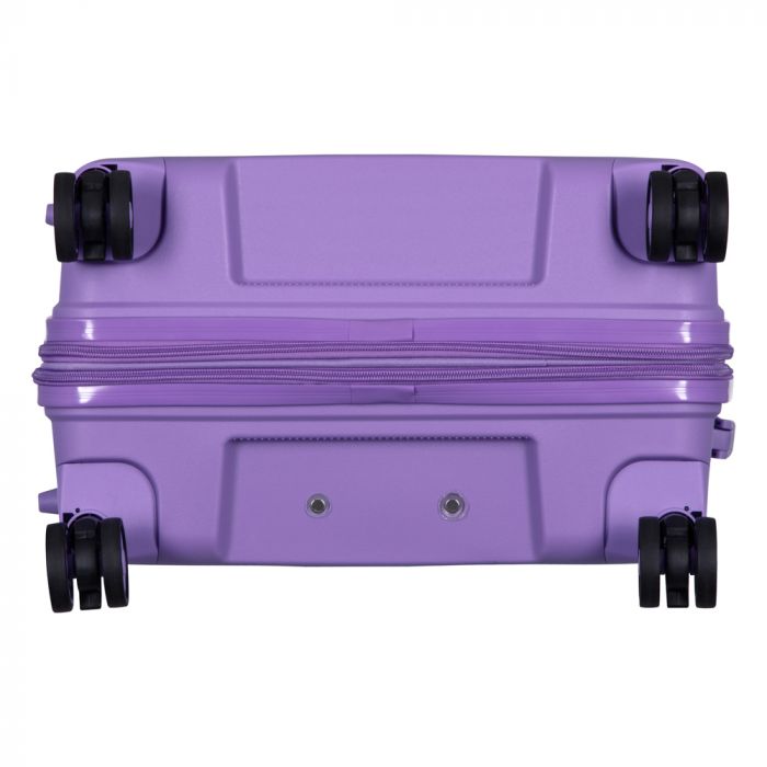 Набір валіз 2E, Aero, поліпропілен, (M+S), TSA, 4 колеса, EXP, лавандовий