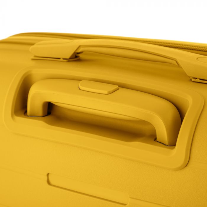 Набір валіз 2E, Aero, поліпропілен, (L+M+S), TSA, 4 колеса, EXP, бурштиново-жовтий