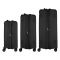 Набір валіз 2E, Aero, поліпропілен, (L+M+S), TSA, 4 колеса, EXP, чорний