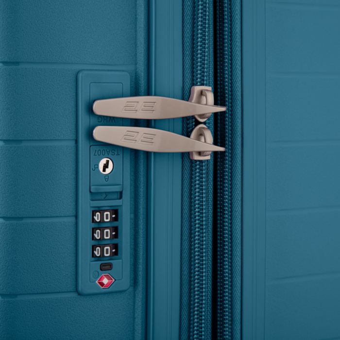 Набір валіз 2E, Aero, поліпропілен, (L+M+S), TSA, 4 колеса, EXP, синій