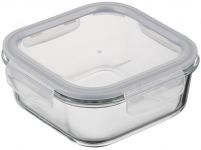 Контейнер для зберігання харчових продуктів Ardesto Gemini 1.23л, боросилікатне скло, пластик, квадратний, прозорий