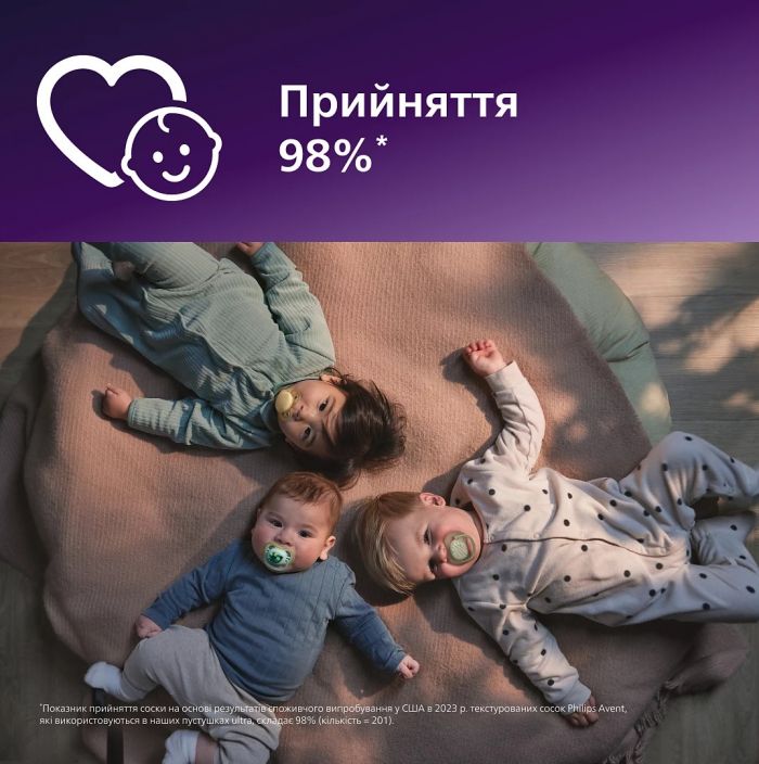 Пустушка  Avent   Ultra Air, 6-18 міс., 2шт, дизайн для дівчат.