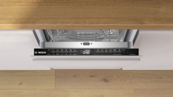 Посудомийна машина Bosch вбудована, 10компл., D, 45см, дисплей, 3й кошик, білий