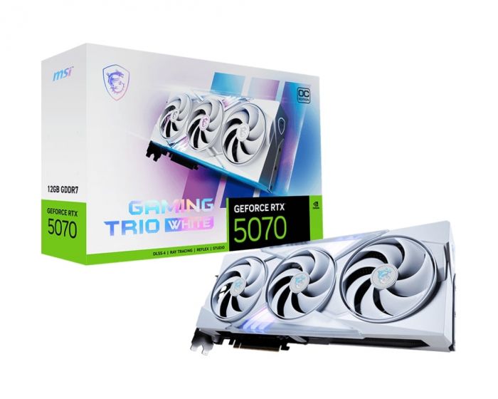Відеокарта MSI GeForce RTX 5070 Ti 16GB GDDR7 GAMING TRIO OC WHITE Відеокарта MSI GeForce RTX 5070 Ti 16GB GDDR7 GAMING TRIO OC WHITE