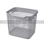 Кошик для білизни Ardesto 38x29.5x33см, 26л, пластик PP, сірий