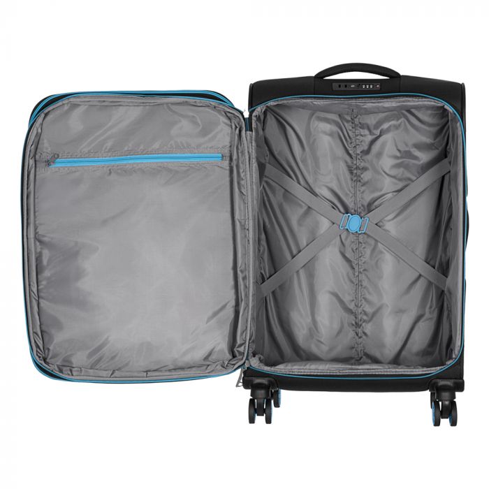 Набір валіз 2E, Trek, (M+S), TSA, 4 колеса, + 2 рюкзаки Cabin (2E-BPET-CABIN-BK), поліестр, чорний Набір валіз 2E, Trek, (M+S), TSA, 4 колеса, + 2 рюкзаки Cabin (2E-BPET-CABIN-BK), поліестр, чорний