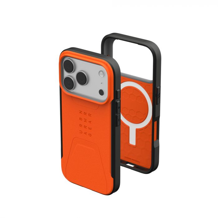 Чохол UAG для iPhone 17 Pro, Civilian MagSafe, Orange