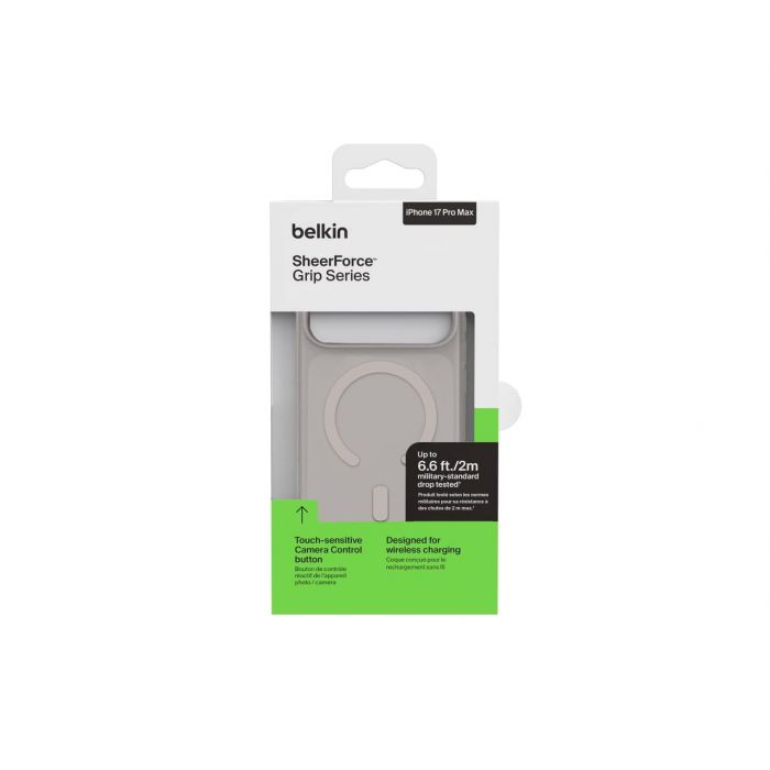Чохол Belkin для iPhone 17 Pro Max, Magnetic Protective Grip, Sand
