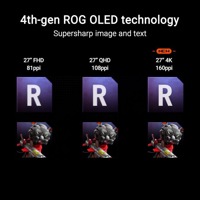Монітор Asus 26.5" ROG Swift PG27UCDM 2xHDMI, DP, USB-C, 3xUSB, QD-OLED, 3840x2160, 240Hz, 0.03ms, DCI-P3 99%, FreeSync, Pivot, HDR400