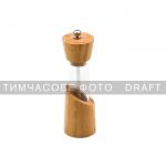 Млинок для солі та перцю Ardesto Midori, 50мл, бамбук, нержавіюча сталь, пластик