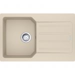 Мийка кухонна Franke City, фраграніт, прямокутник, з крилом, 780х500х190мм, чаша - 1, врізна, оборотна, UCG 611-78, бежевий