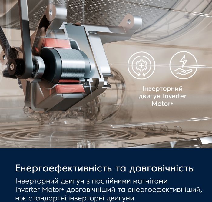 Пральна машина Electrolux фронтальна, 9кг, 1400, A, 66см, дисплей, інвертор, білий