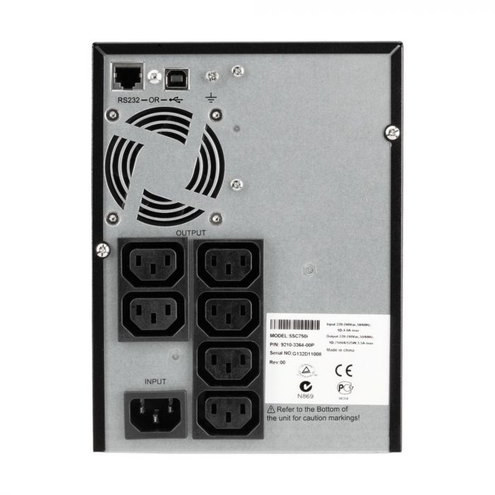 Джерело безперебійного живлення Eaton 5SC, 750VA/525W, LCD, USB, RS232, 6xC13