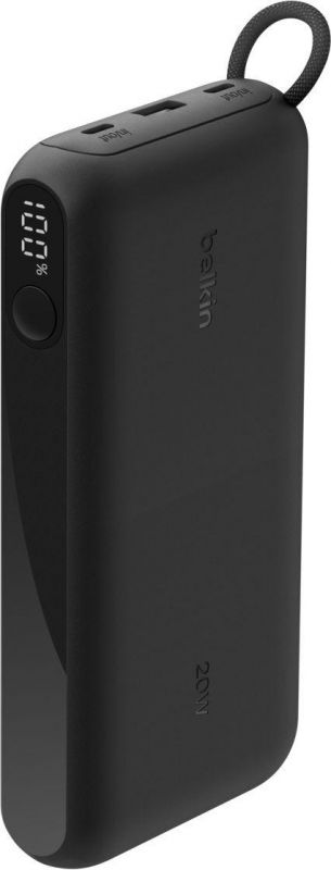 Акумулятор портативний літій-іонний Power Bank Belkin 20000мА·год, 20Вт, з дисплеєм, чорний