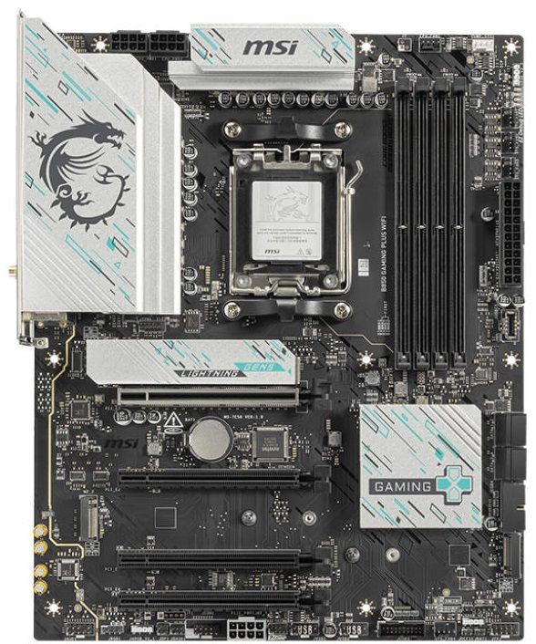 Материнcька плата MSI B850 GAMING PLUS WIFI sAM5 B850 4xDDR5 M.2 DP WiFi BT ATX