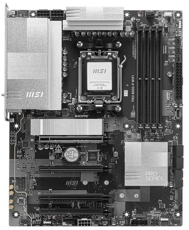 Материнcька плата MSI PRO B850-P WIFI sAM5 B850 4xDDR5 M.2 HDMI WiFi BT ATX