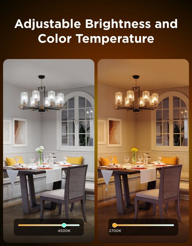 Лампа розумна Govee H600C, E14, 5W, 450Lm, 2700K-6400K, RGBWW, WI-FI/Bluetooth, білий