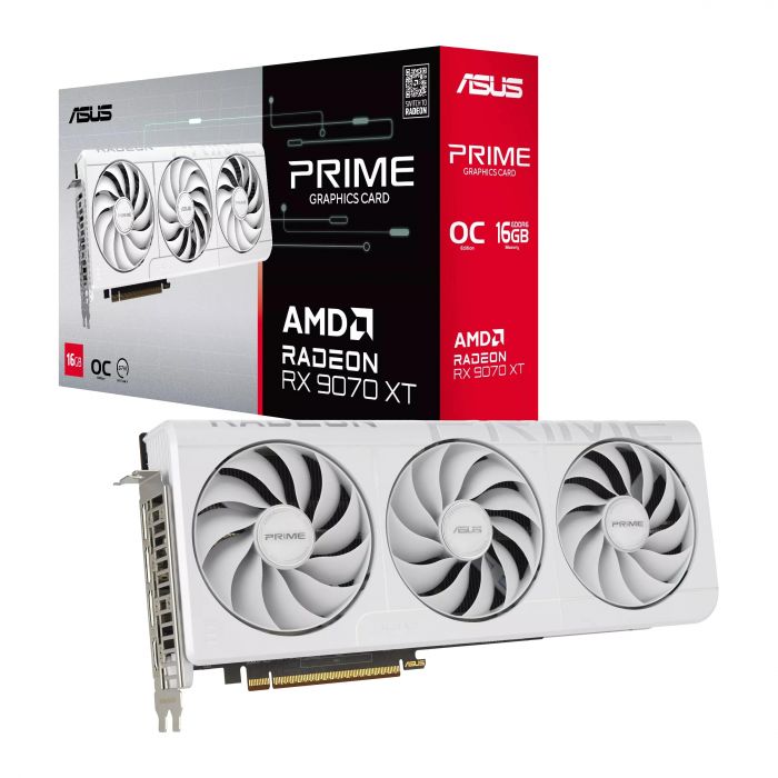 Вiдеокарта ASUS Radeon RX 9070 XT 16GB GDDR6 OC PRIME-RX9070XT-O16G-WHITE білий