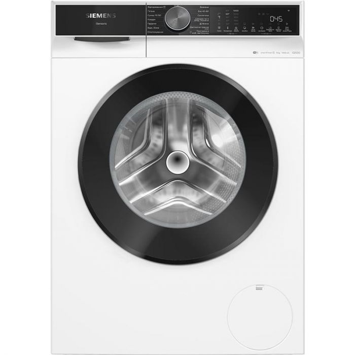 Пральна машина Siemens фронтальна, 9кг, 1400, A, 59см, дисплей, білий