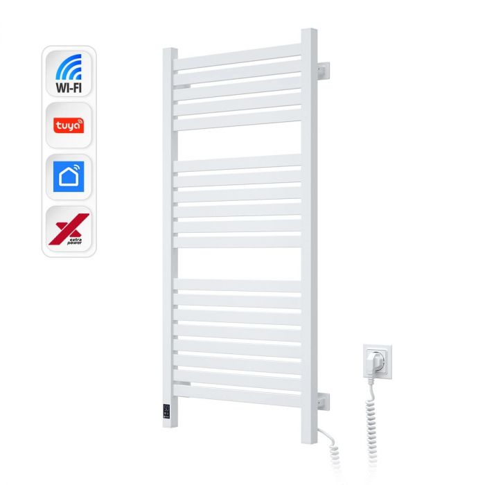 Рушникосушка Navin електрична Авангард Х, 1000х480х71мм, Wi-Fi, сталь, білий, праве підключення