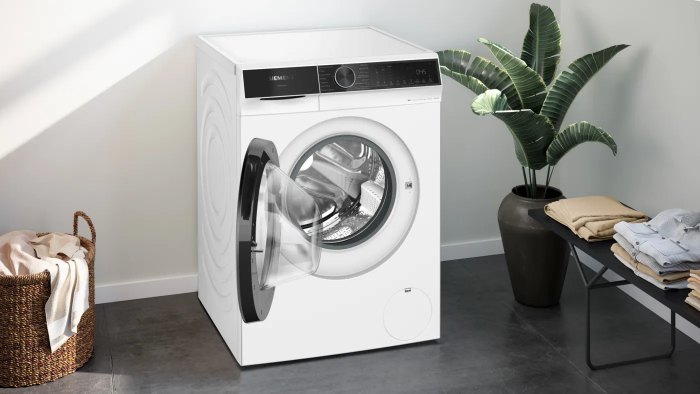 Пральна машина Siemens фронтальна, 9кг, 1400, A, 59см, дисплей, білий