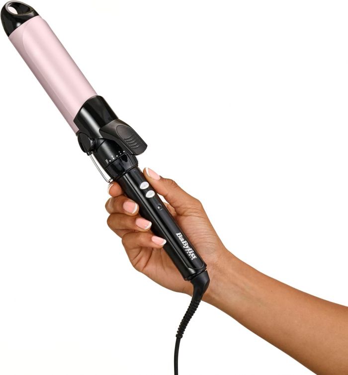 Плойка Babyliss Pro 180 extra large, 80Вт, темп.режимів-10, D -38mm, 110-180С, метал, чорний