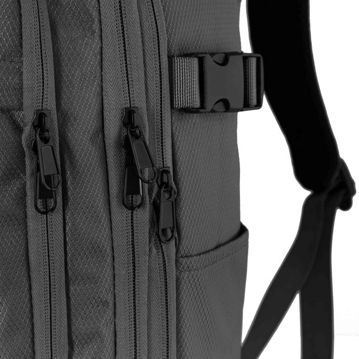 Набір валіз 2E, Trek, (M+S), TSA, 4 колеса, + 2 рюкзаки Cabin (2E-BPET-CABIN-GR), поліестр, сірий