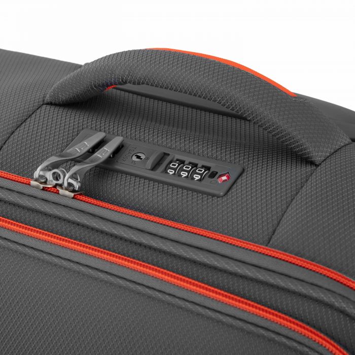Валіза 2E, Trek, поліестер, мала, 35л, TSA, 4 колеса, сірий