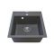 Мийка кухонна Adamant Brick, штучний камінь, квадрат, без крила, 460x515x200мм, чаша - 1, врізна, сірий